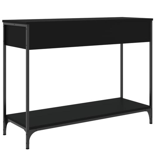 Konsolbord 100x34,5x75 cm konstrueret træ sort