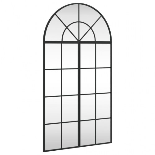 Vægspejl 60×110 cm - buet, sort jernramme