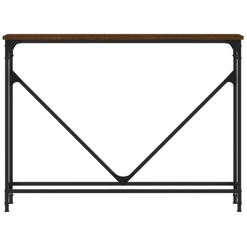 Konsolbord 102x22,5x75 cm konstrueret træ brunt egetræ