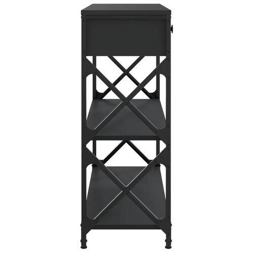 Konsolbord 75x28x75 cm konstrueret træ sort
