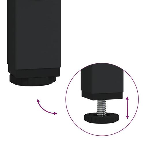 Konsolbord 75x28x75 cm konstrueret træ sort