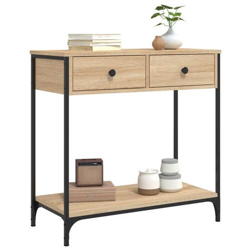 Konsolbord 75x34,5x75 cm konstrueret træ sonoma-eg