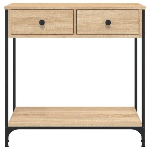 Konsolbord 75x34,5x75 cm konstrueret træ sonoma-eg