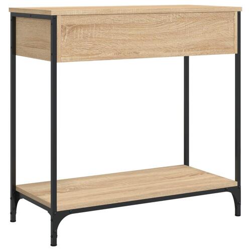 Konsolbord 75x34,5x75 cm konstrueret træ sonoma-eg