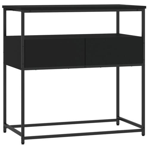Konsolbord 75x40x75 cm konstrueret træ sort