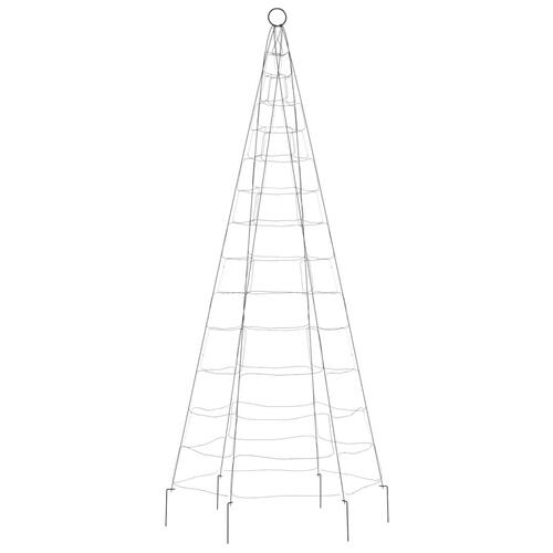 Julelys til flagstang 200 LED'er 180 cm flerfarvet lys