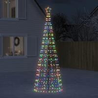 Lysende juletræ med spyd 570 LED'er 300 cm farverigt lys