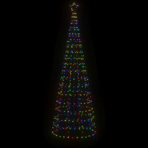 LED-juletræ med spyd 570 LED'er 300 cm farverigt lys