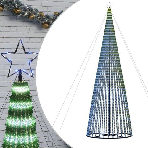 Lysende juletræ 1544 LED'er 500 cm blåt lys