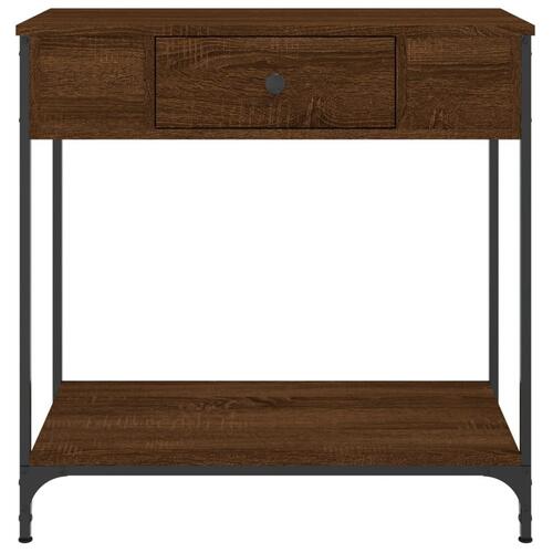 Konsolbord 75x34,5x75 cm konstrueret træ brunt egetræ