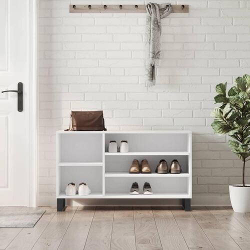 Skoreol 102x36x60 cm konstrueret træ hvid
