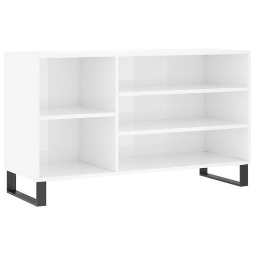 Skoreol 102x36x60 cm konstrueret træ hvid højglans