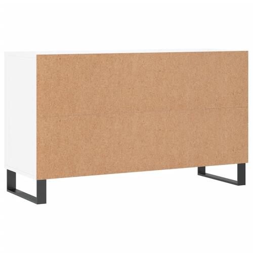 Skoreol 102x36x60 cm konstrueret træ hvid højglans