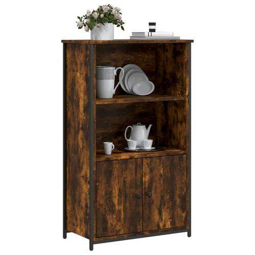 Skab 62x32x103,5 cm konstrueret træ røget egetræsfarve