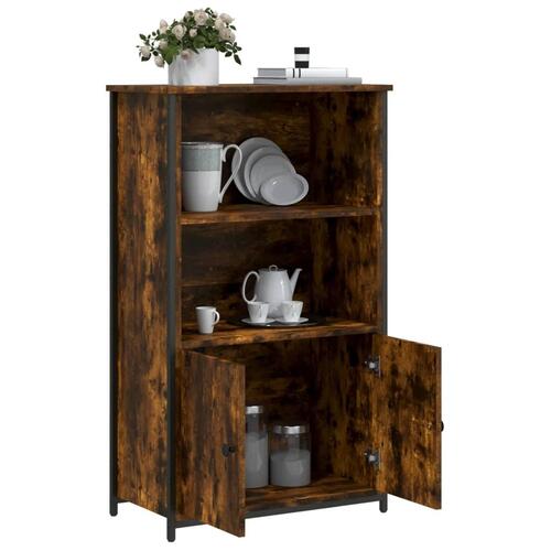 Skab 62x32x103,5 cm konstrueret træ røget egetræsfarve
