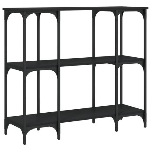 Konsolbord 102x35x90 cm konstrueret træ sort