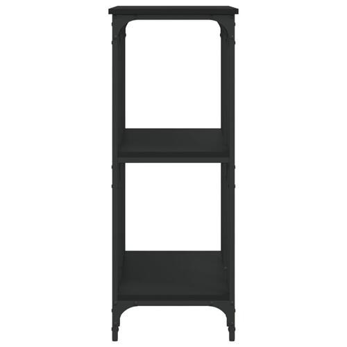 Konsolbord 102x35x90 cm konstrueret træ sort