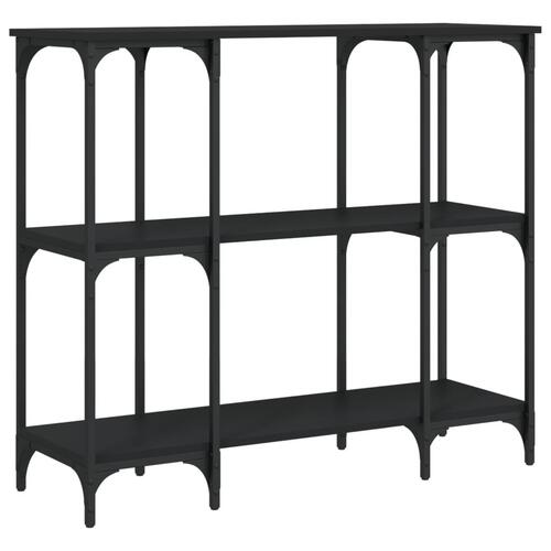 Konsolbord 102x35x90 cm konstrueret træ sort