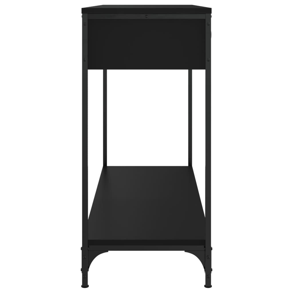 Konsolbord 100x34,5x75 cm konstrueret træ sort