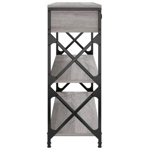 Konsolbord 100x28x75 cm konstrueret træ grå sonoma-eg