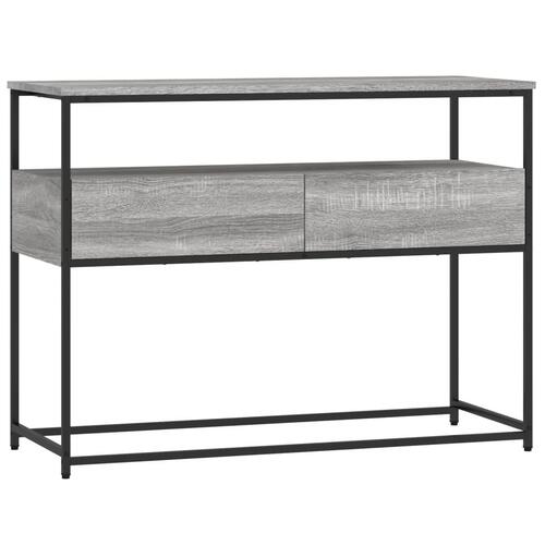 Konsolbord 100x40x75 cm konstrueret træ grå sonoma-eg