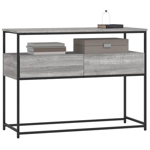 Konsolbord 100x40x75 cm konstrueret træ grå sonoma-eg