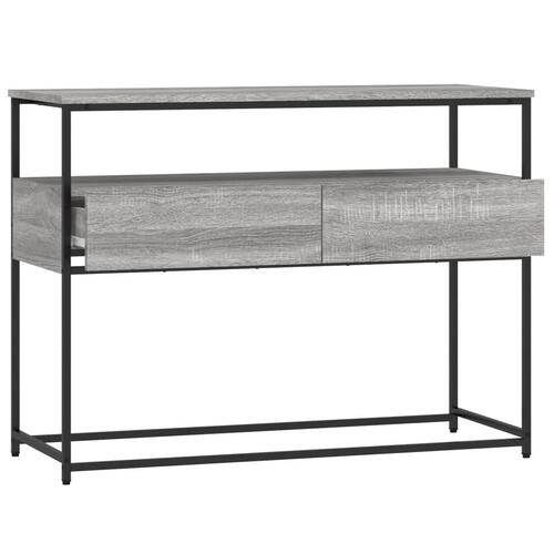 Konsolbord 100x40x75 cm konstrueret træ grå sonoma-eg