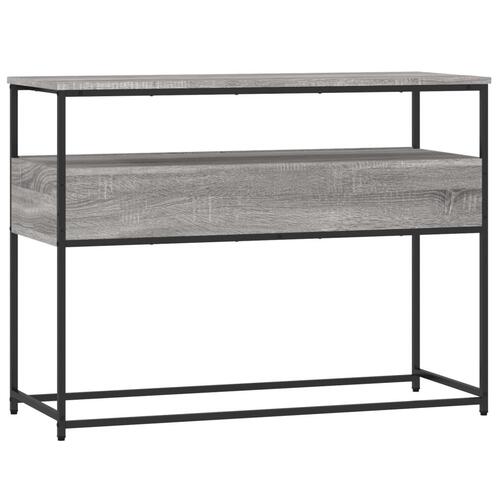 Konsolbord 100x40x75 cm konstrueret træ grå sonoma-eg