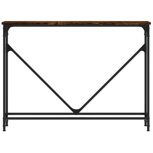Konsolbord 102x22,5x75 cm konstrueret træ røget egetræsfarve