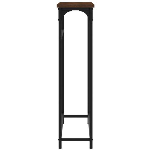 Konsolbord 75x19,5x75 cm konstrueret træ brunt egetræ