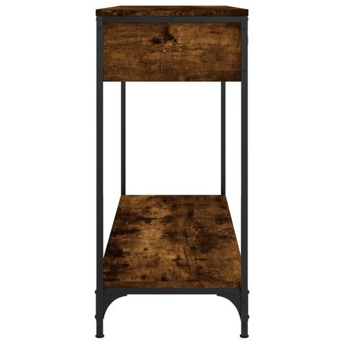 Konsolbord 100x34,5x75 cm konstrueret træ røget egetræsfarve