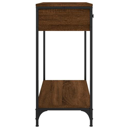 Konsolbord 75x34,5x75 cm konstrueret træ brunt egetræ