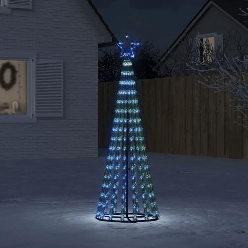 Lysende juletræ 275 LED'er 180 cm blåt lys