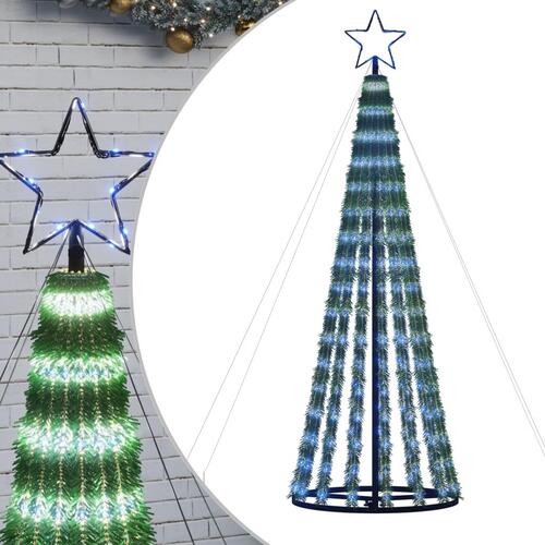 Lysende juletræ 275 LED'er 180 cm blåt lys
