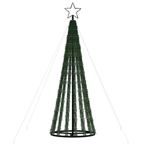 Lysende juletræ 275 LED'er 180 cm blåt lys