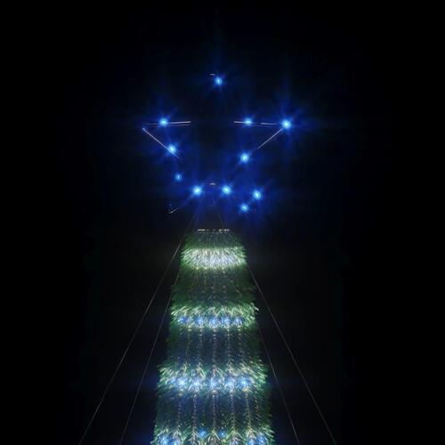 Lysende juletræ 275 LED'er 180 cm blåt lys