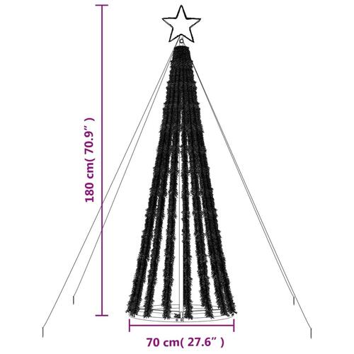 Lysende juletræ 275 LED'er 180 cm blåt lys