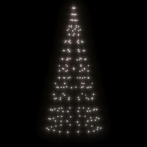 Julelys til flagstang 200 LED'er 180 cm koldt hvidt lys