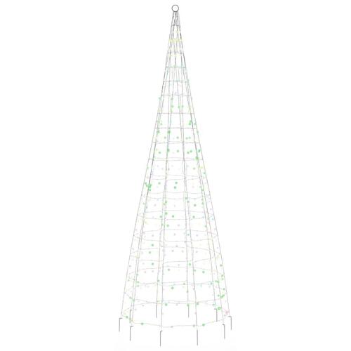 Julelys til flagstang 550 LED'er 300 cm flerfarvet lys