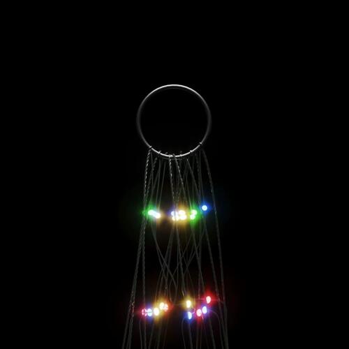 Julelys til flagstang 550 LED'er 300 cm flerfarvet lys