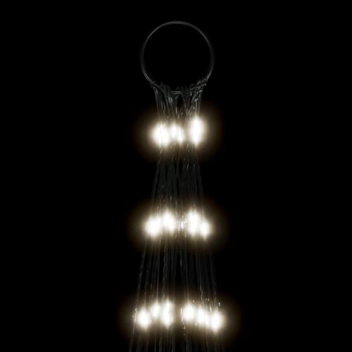 Julelys til flagstang 3000 LED'er 800 cm koldt hvidt lys