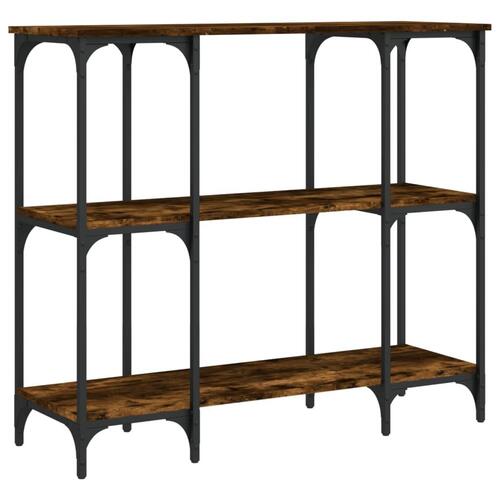 Konsolbord 102x35x50 cm konstrueret træ røget egetræsfarve