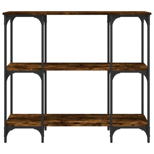 Konsolbord 102x35x50 cm konstrueret træ røget egetræsfarve