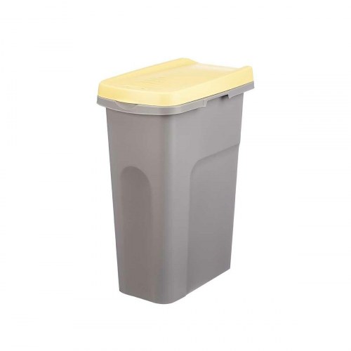 Skraldespand Stefanplast - gul/grå plastik, 25 L (6 stk.)