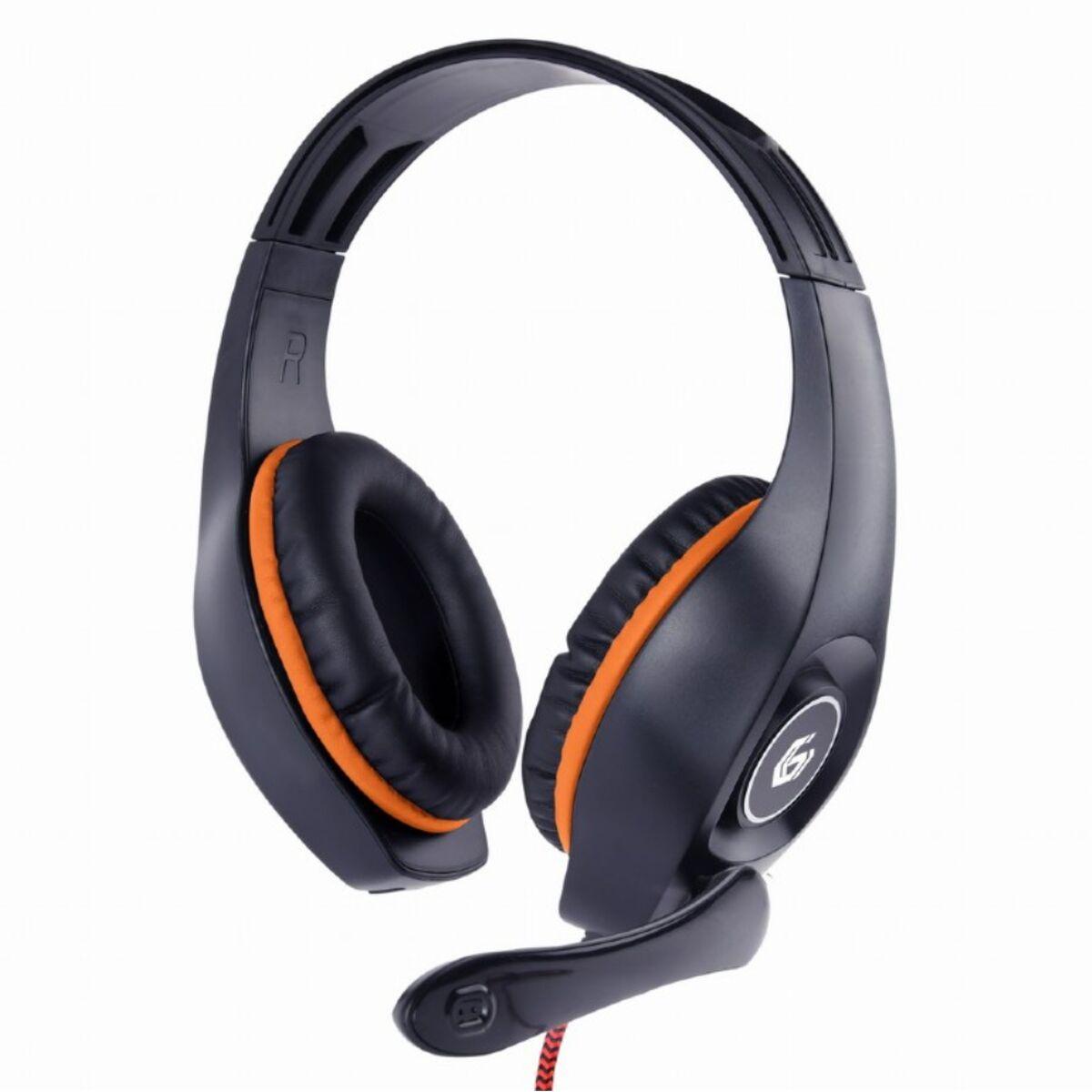Gaming headset GEMBIRD GHS-05-O - sort/orange med mikrofon