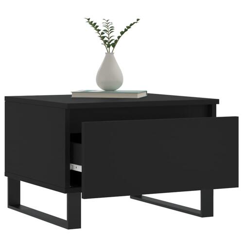 Sofaborde 2 stk. 50x46x35 cm konstrueret træ sort