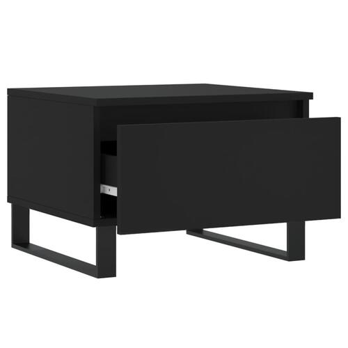 Sofaborde 2 stk. 50x46x35 cm konstrueret træ sort