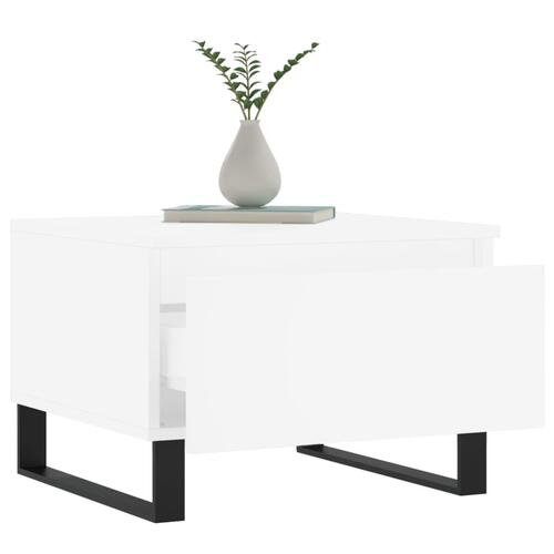 Sofaborde 2 stk. 50x46x35 cm konstrueret træ hvid