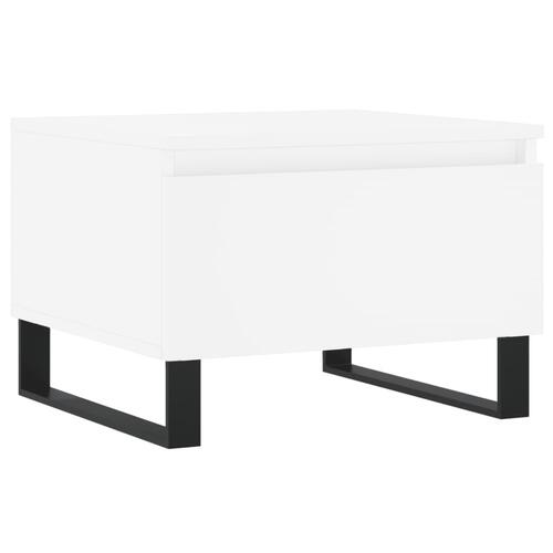 Sofaborde 2 stk. 50x46x35 cm konstrueret træ hvid