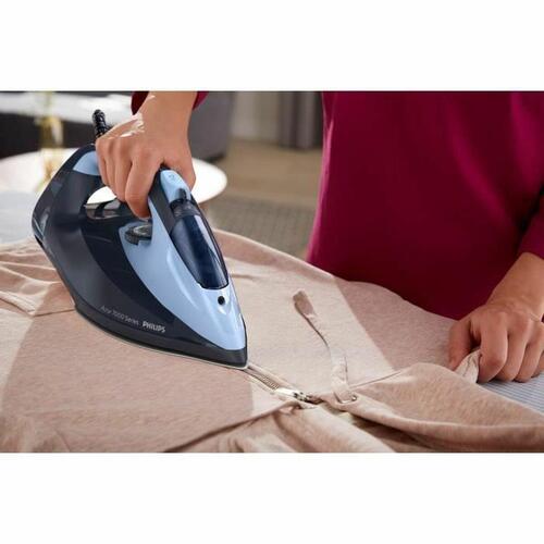 Dampstrygejern Philips 7000 Series DST7041/20 Plancha de vapor HV de color azul claro/oscuro